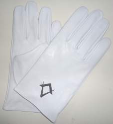 Masonic Leather Gloves